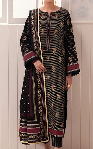 Edenrobe Black Cambric Suit | Pakistani Lawn Dress in USA- Image 1