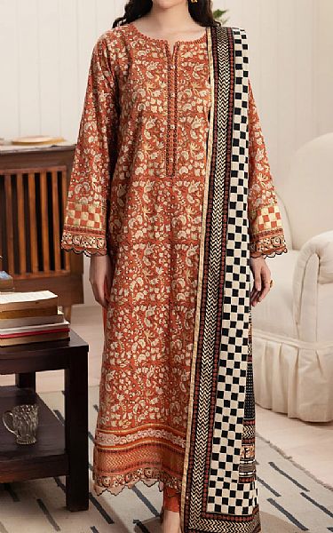 Edenrobe Coral Cambric Suit | Pakistani Lawn Dress in USA- Image 1