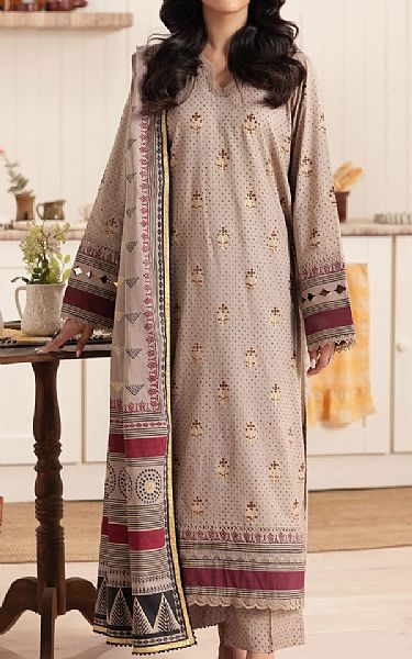 Edenrobe Beige Cambric Suit | Pakistani Lawn Dress in USA- Image 1