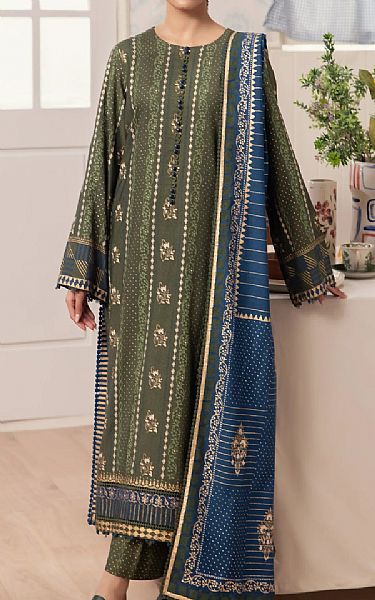 Edenrobe Green Cambric Suit | Pakistani Lawn Dress in USA- Image 1
