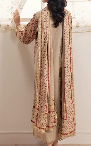 Edenrobe Beige Cambric Suit | Pakistani Lawn Dress in USA- Image 2