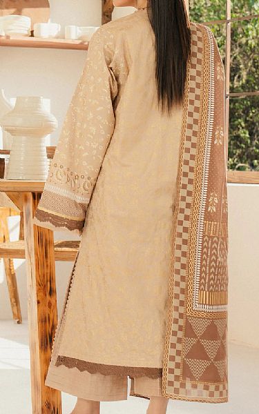 Edenrobe Tan Cambric Suit | Pakistani Lawn Dress in USA- Image 2