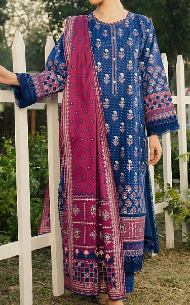 Edenrobe Blue Cambric Suit | Pakistani Lawn Dress in USA- Image 1