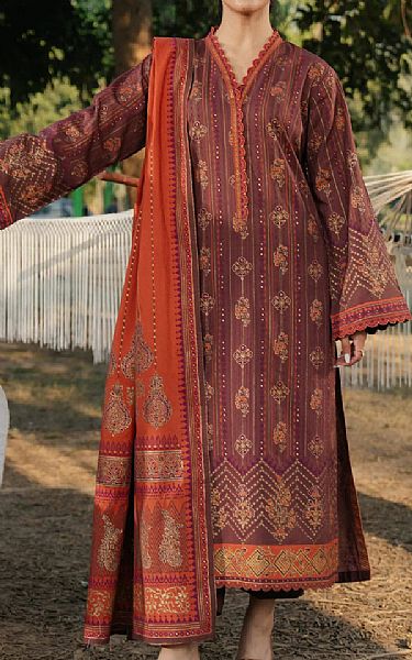 Edenrobe Congo Brown Cambric Suit | Pakistani Lawn Dress in USA- Image 1