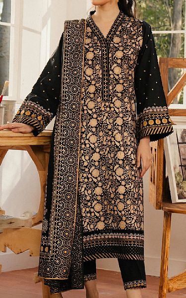 Edenrobe Black Cambric Suit | Pakistani Lawn Dress in USA- Image 1