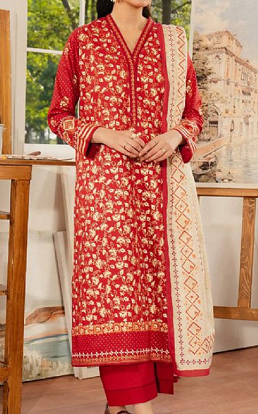 Edenrobe Scarlet Cambric Suit | Pakistani Lawn Dress in USA- Image 1