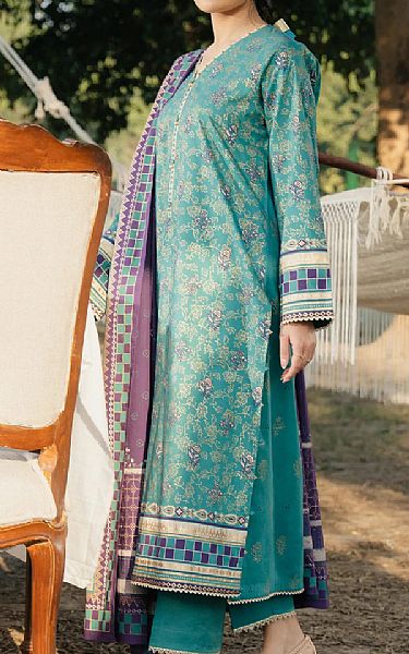 Edenrobe Sea Green Cambric Suit | Pakistani Lawn Dress in USA- Image 1