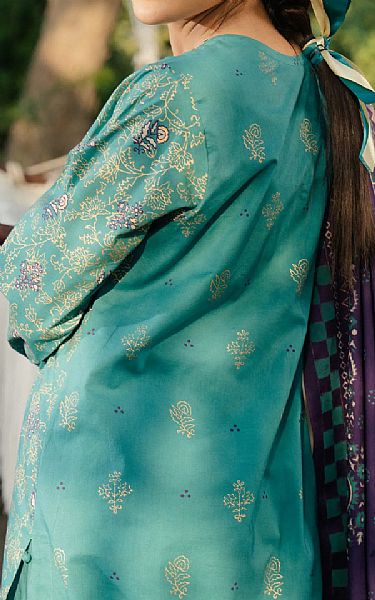 Edenrobe Sea Green Cambric Suit | Pakistani Lawn Dress in USA- Image 2