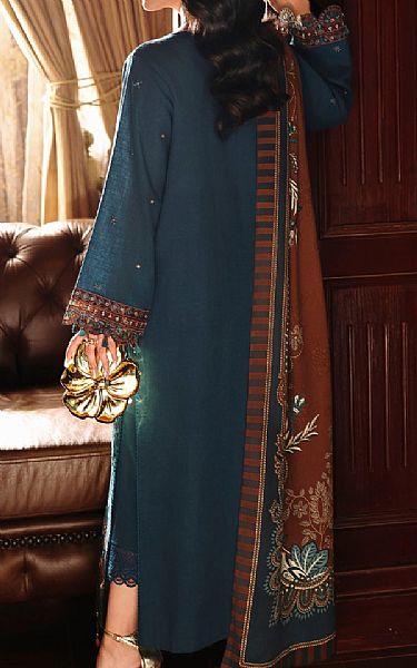 Edenrobe Teal Khaddar Suit | Pakistani Winter Dresses in USA- Image 2