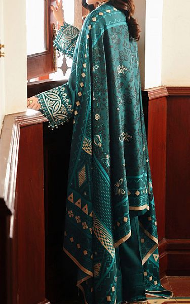 Edenrobe Teal Khaddar Suit | Pakistani Winter Dresses in USA- Image 2