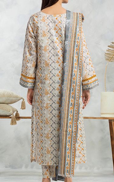 Edenrobe Beige Lawn Suit | Pakistani Lawn Dress in USA- Image 2