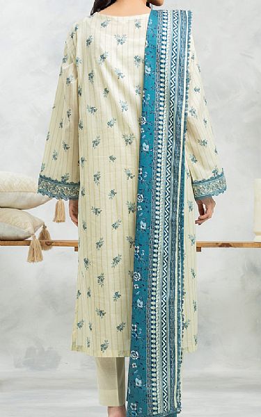 Edenrobe Cream Lawn Suit | Pakistani Lawn Dress in USA- Image 2