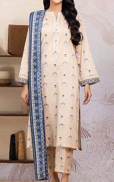 Edenrobe Ivory Lawn Suit | Pakistani Lawn Dress in USA- Image 1
