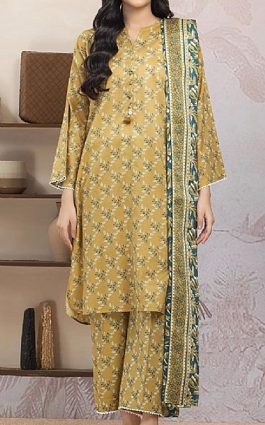 Edenrobe Harvest Gold Lawn Suit | Pakistani Lawn Dress in USA- Image 1