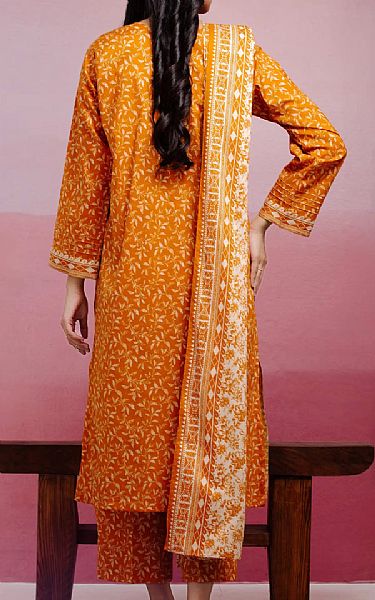 Edenrobe Orange Lawn Suit | Pakistani Lawn Dress in USA- Image 2
