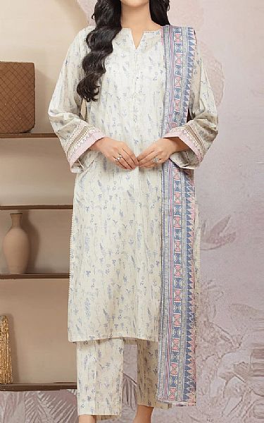 Edenrobe Cream Lawn Suit | Pakistani Lawn Dress in USA- Image 1