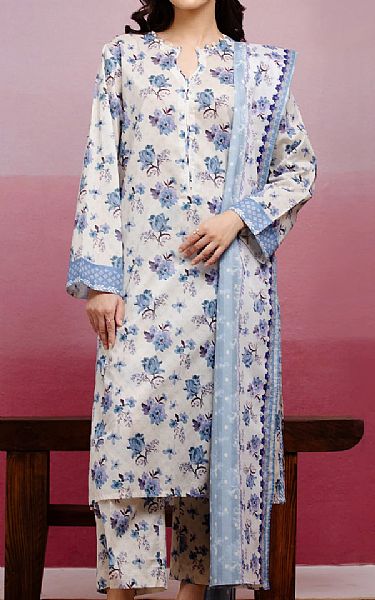Edenrobe Off White Lawn Suit | Pakistani Lawn Dress in USA- Image 1