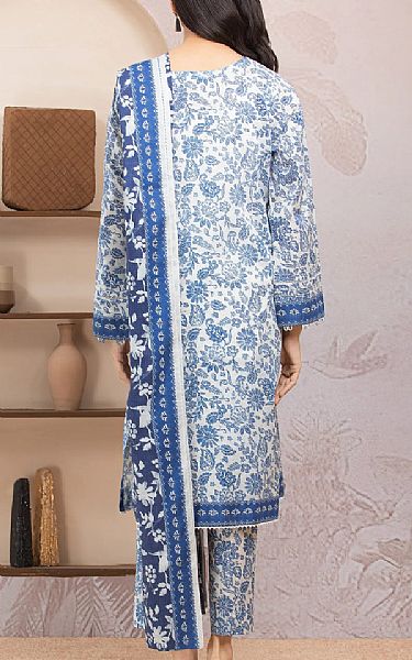 Edenrobe Off White/Blue Lawn Suit | Pakistani Lawn Dress in USA- Image 2