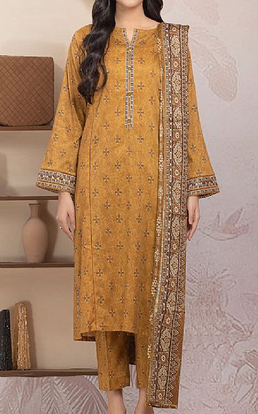 Edenrobe Pastel Orange Lawn Suit | Pakistani Lawn Dress in USA- Image 1