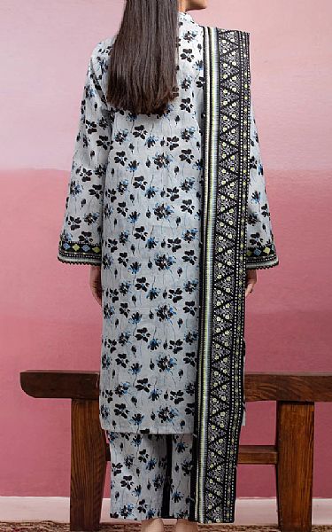 Edenrobe Light Grey Lawn Suit | Pakistani Lawn Dress in USA- Image 2