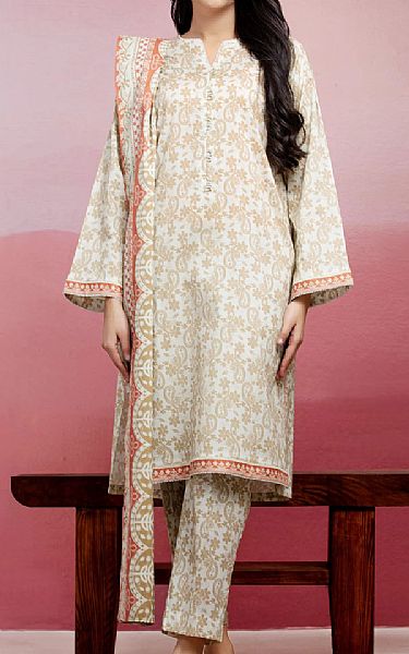 Edenrobe Off White Lawn Suit | Pakistani Lawn Dress in USA- Image 1