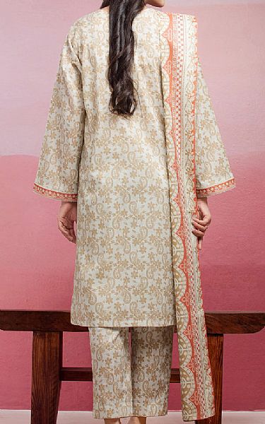 Edenrobe Off White Lawn Suit | Pakistani Lawn Dress in USA- Image 2