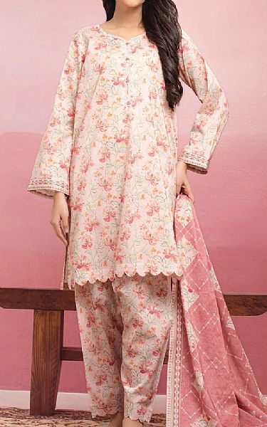 Edenrobe Pale Pink Lawn Suit | Pakistani Lawn Dress in USA- Image 1