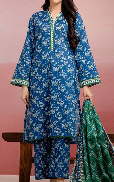 Edenrobe Blue Lawn Suit | Pakistani Lawn Dress in USA- Image 1