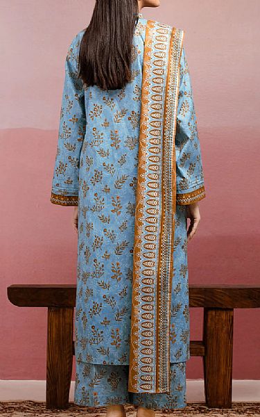 Edenrobe Baby Blue Lawn Suit | Pakistani Lawn Dress in USA- Image 2