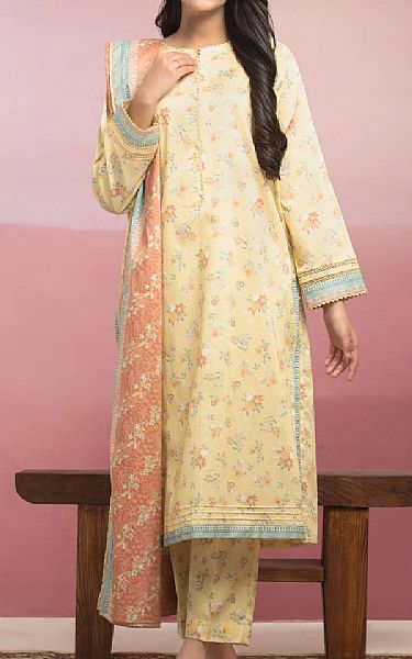 Edenrobe Yellow Lawn Suit | Pakistani Lawn Dress in USA- Image 1
