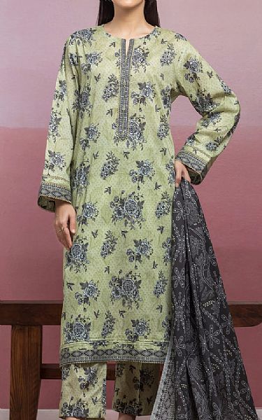 Edenrobe Pixie Green Lawn Suit | Pakistani Lawn Dress in USA- Image 1