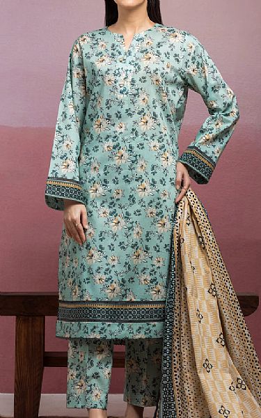 Edenrobe Shadow Green Lawn Suit | Pakistani Lawn Dress in USA- Image 1