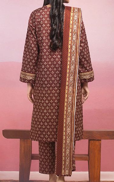 Edenrobe Wine Lawn Suit | Pakistani Lawn Dress in USA- Image 2
