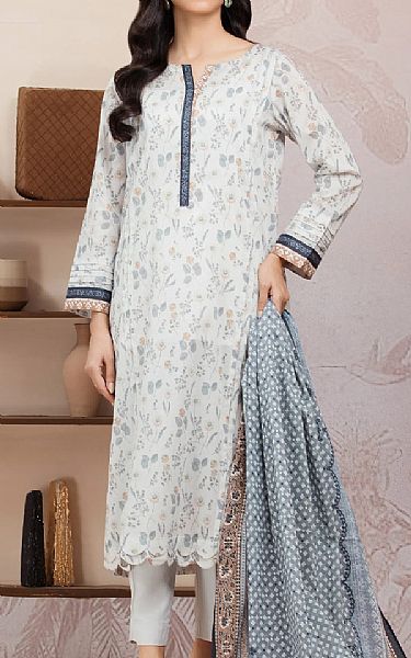 Edenrobe Off White Lawn Suit | Pakistani Lawn Dress in USA- Image 1