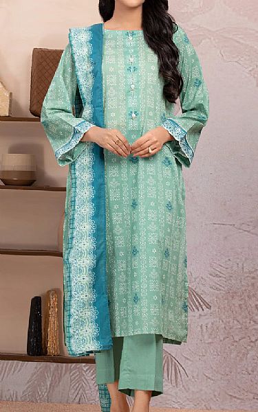 Edenrobe Green Lawn Suit | Pakistani Lawn Dress in USA- Image 1