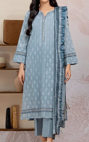 Edenrobe Slate Blue Lawn Suit | Pakistani Lawn Dress in USA- Image 1