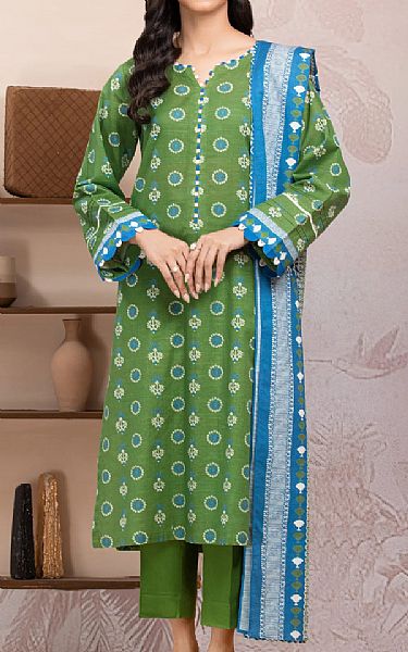 Edenrobe Green Lawn Suit | Pakistani Lawn Dress in USA- Image 1