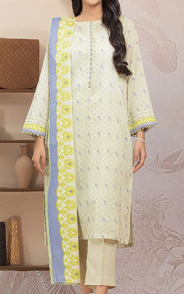 Edenrobe Cream Lawn Suit | Pakistani Lawn Dress in USA- Image 1