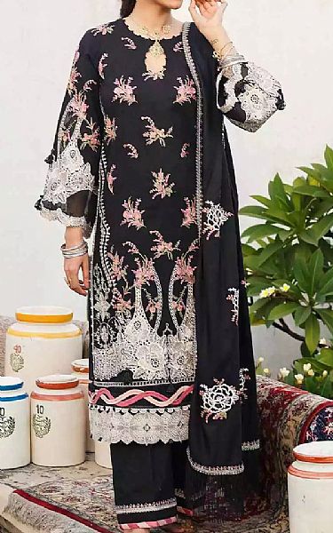 Elaf Black Khaddar Suit | Pakistani Winter Dresses- Image 1