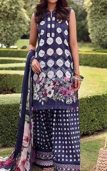 Elaf Blue Lawn Suit | Pakistani Lawn Dress in USA- Image 1