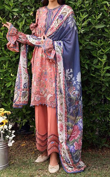 Elaf Coral Lawn Suit | Pakistani Lawn Dress in USA- Image 1