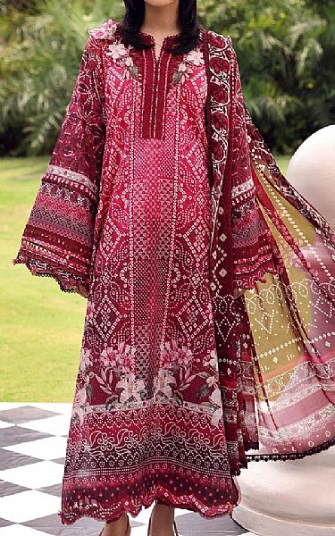 Elaf Hot Pink Lawn Suit | Pakistani Lawn Dress in USA- Image 1
