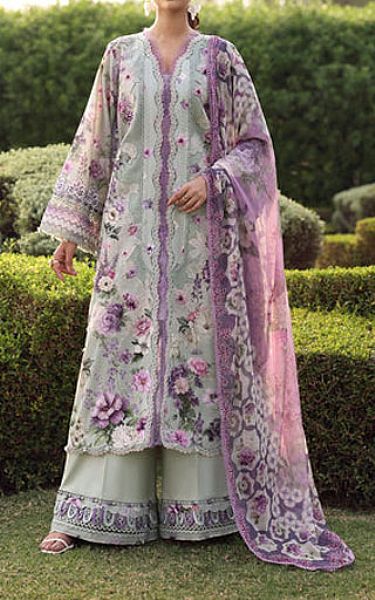 Elaf Turquoise/Lilac Lawn Suit | Pakistani Lawn Dress in USA- Image 1