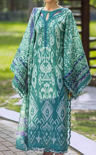 Elaf Mineral Green Lawn Suit | Pakistani Lawn Dress in USA- Image 1