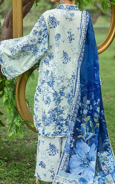 Elaf Off-white/Blue Lawn Suit | Pakistani Lawn Dress in USA- Image 2