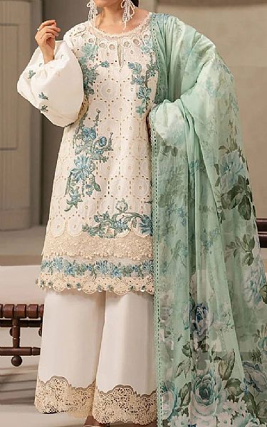 Elaf Off White Lawn Suit | Pakistani Lawn Dress in USA- Image 1