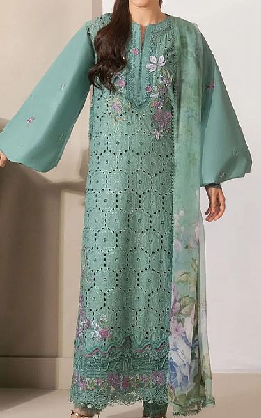 Elaf Summer Green Lawn Suit | Pakistani Lawn Dress in USA- Image 1