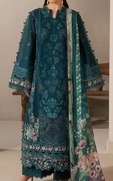Elaf Teal Lawn Suit | Pakistani Lawn Dress in USA- Image 1