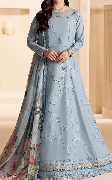 Elaf Pale Aqua Lawn Suit | Pakistani Lawn Dress in USA- Image 1