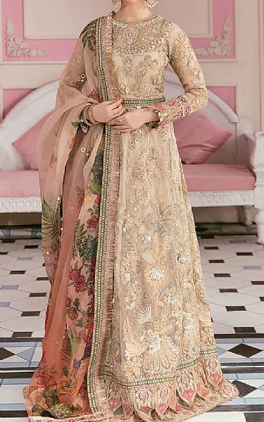 Elaf Ivory Organza Suit | Pakistani Wedding Dresses- Image 1